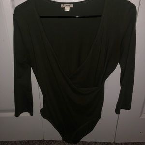 Olive green body suit